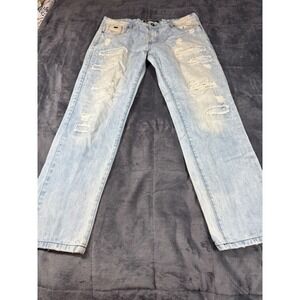 Southpole Jeans Mens 36x32 Light Wash Distressed Ripped‎ Denim Pants